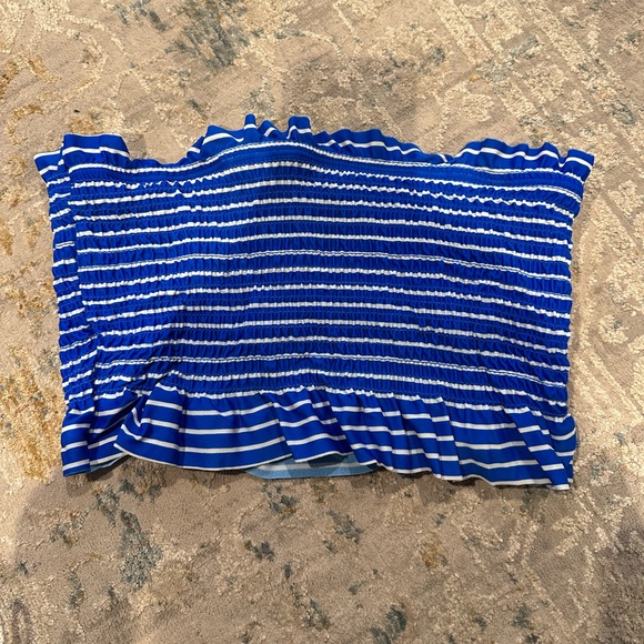 Xhilaration Other - Xhilaration Blue and White Striped Strapless Swimsuit Top